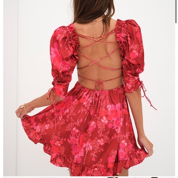 For Love and Lemons Alia Mini Dress Size M - Picture 7 of 7